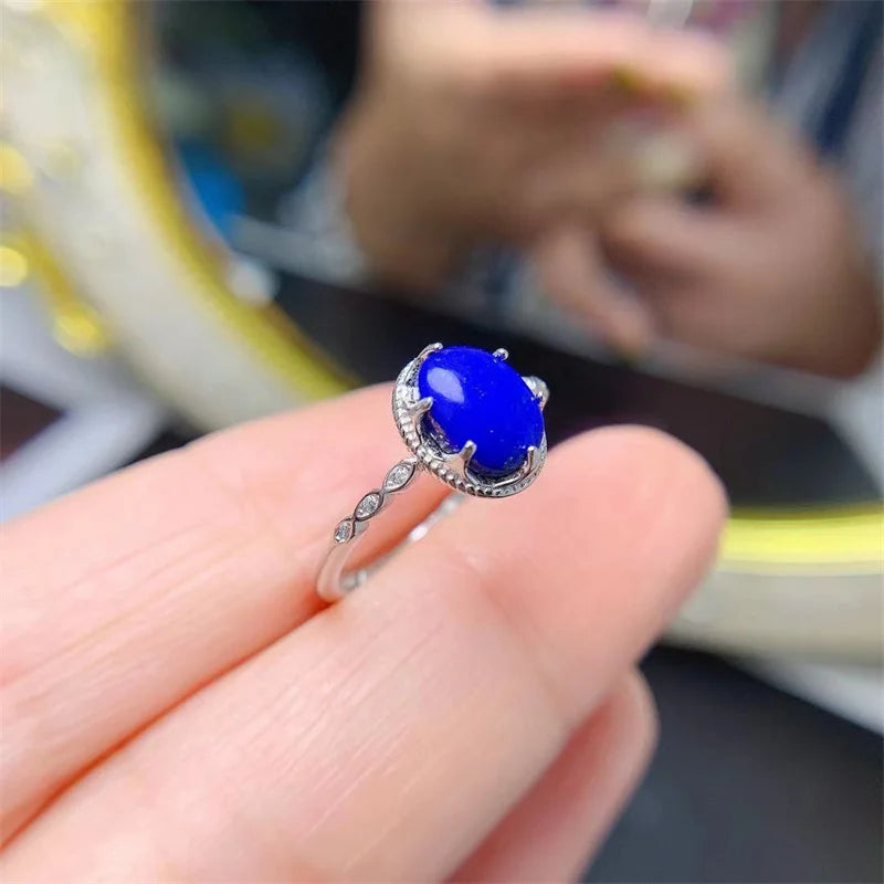 Sterling Silver Lapis Ring for Women