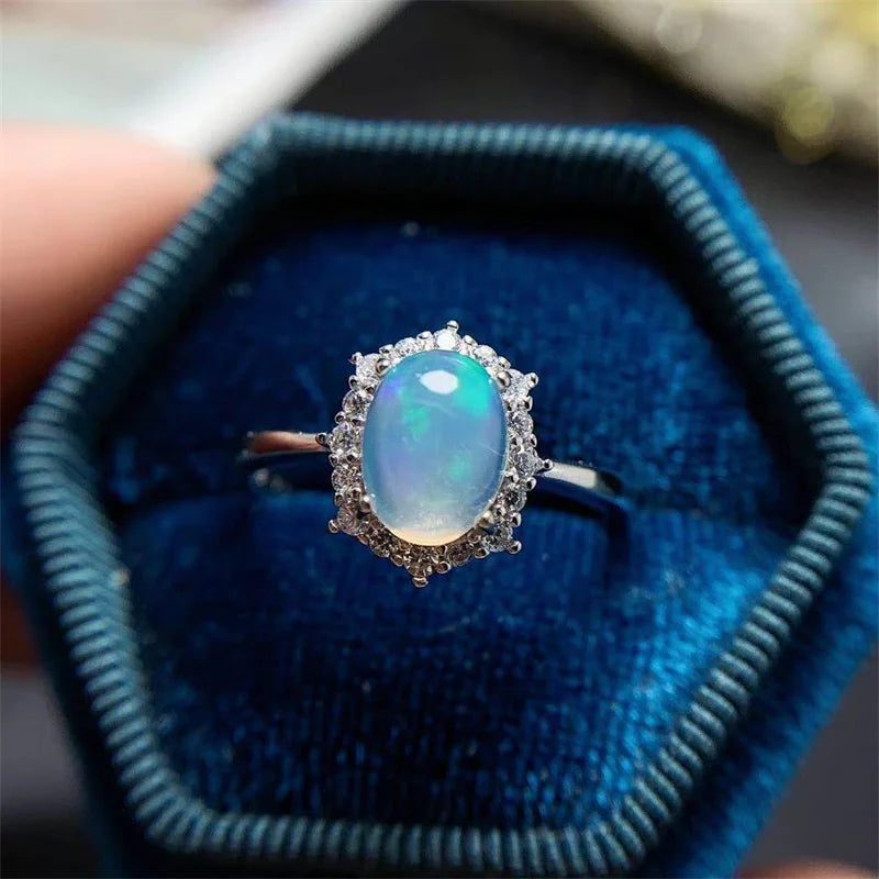 Sterling Silver Opal Ring for Women