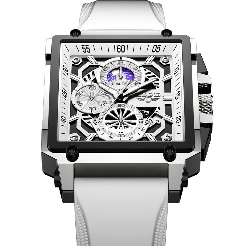 Stainless Steel Luminous Analog Chronograph Watch for Men.