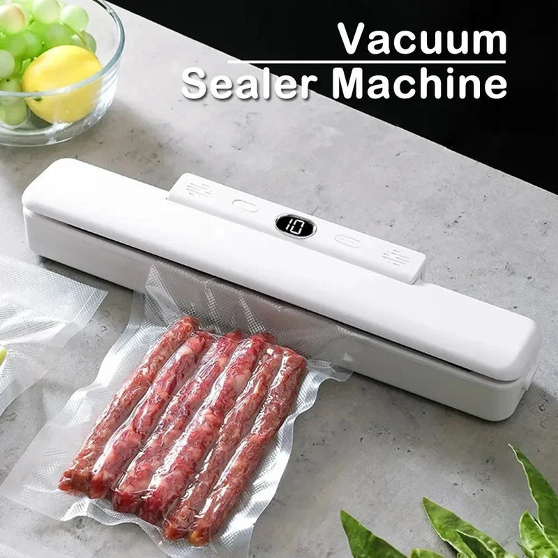 Automatic Vacuum Sealer Machine with Food Saver Bags for Food Storage