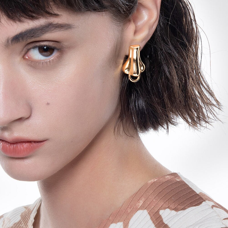 ENFASHION Artificial Human Nose Loop Earrings For Women Gold Color 3D Drop Earring Fashion Jewelry Friend Gift Pendientes E1222