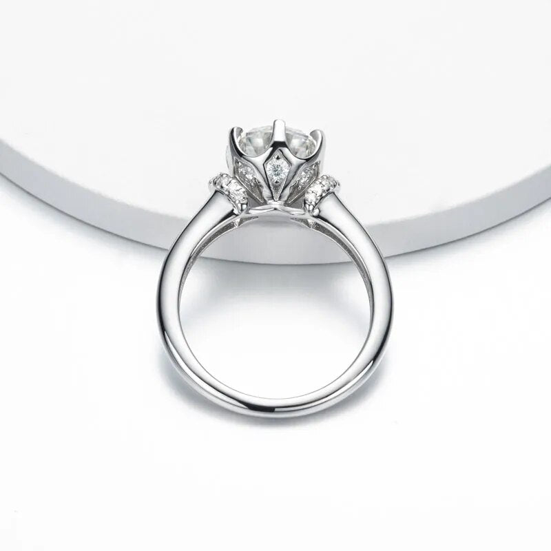 925 Silver 2.5ctw Moissanite Engagement Ring for Women