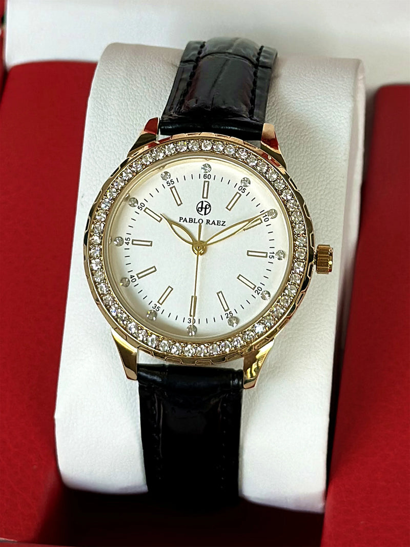 Luxury Women's Gold Stainless Steel Waterproof Quartz Wristwatch