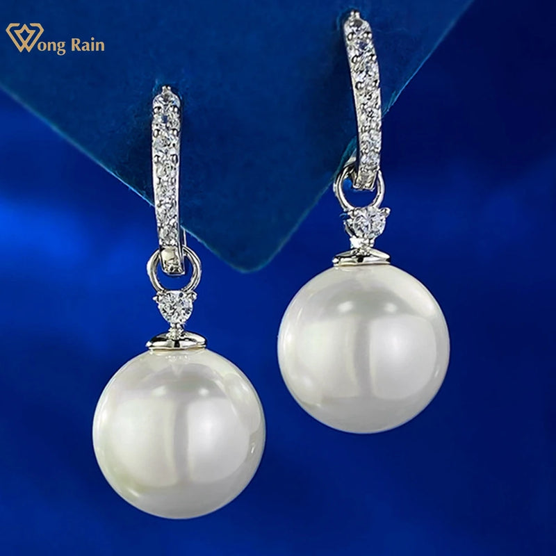 925 Sterling Silver Pearl Drop Earrings for Women