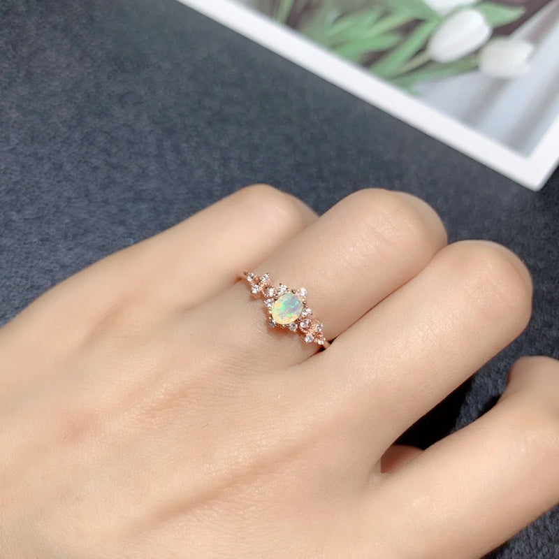 Silver 925 Opal Ring for Her