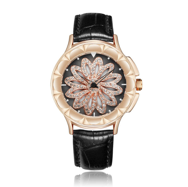 Rose Gold Rhinestone Ladies Watch