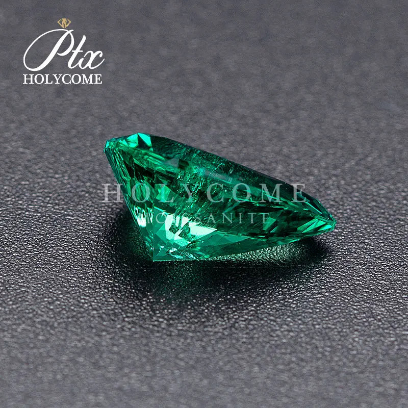 Lab Grown Emerald Cut Green Pear Cut Gemstone (3x5-13x18mm)