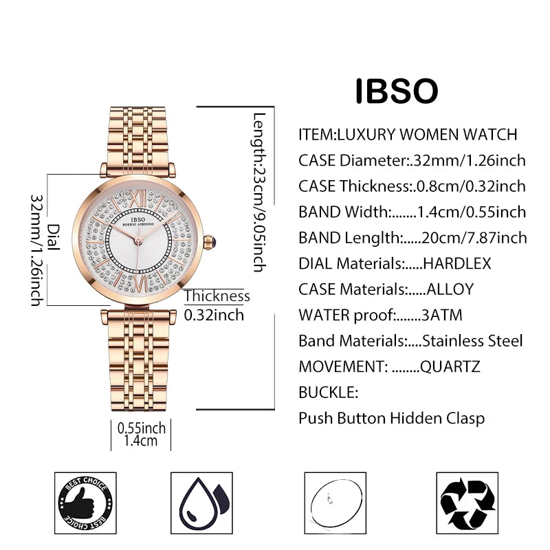 Gold-tone Stainless Steel Fashion Watch for Women