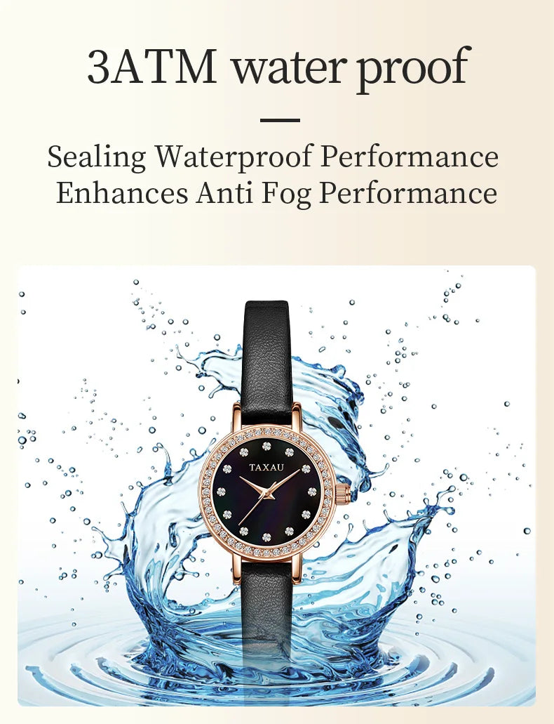 Stainless Steel Multifunctional Waterproof Quartz Watch for Women