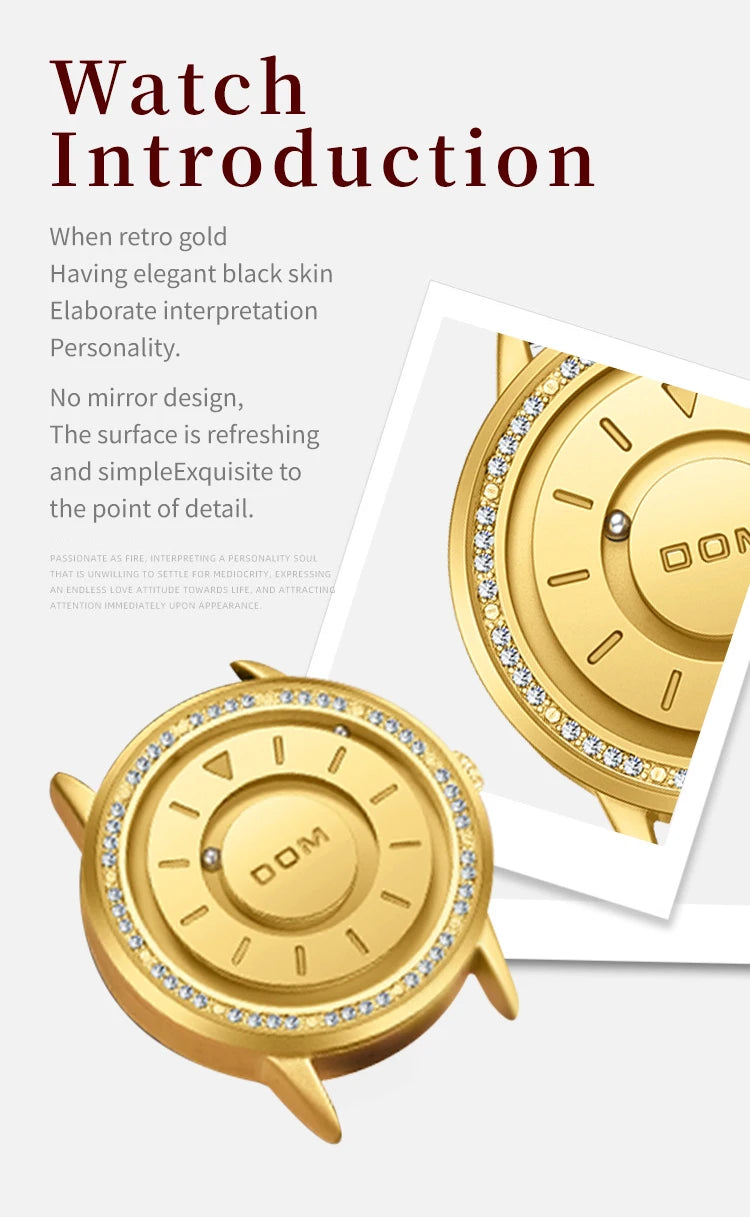 Stainless Steel Top Trend Concept Magnetic Wristwatch for Women