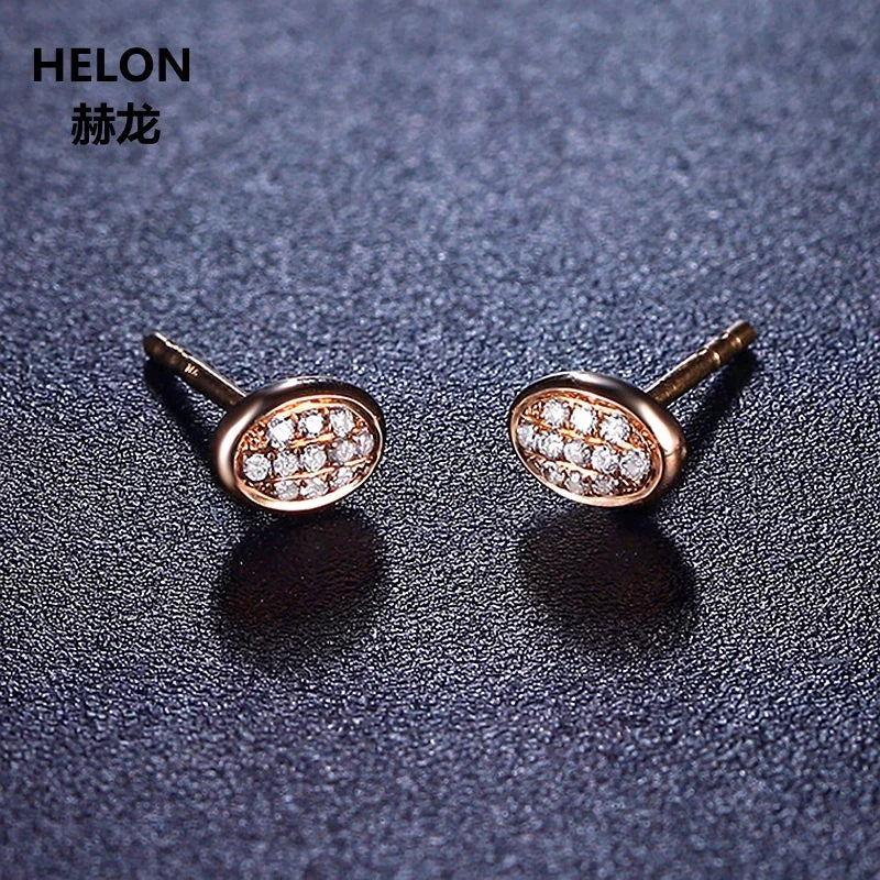 14k Rose Gold SI/H Diamond Stud Earrings for Women