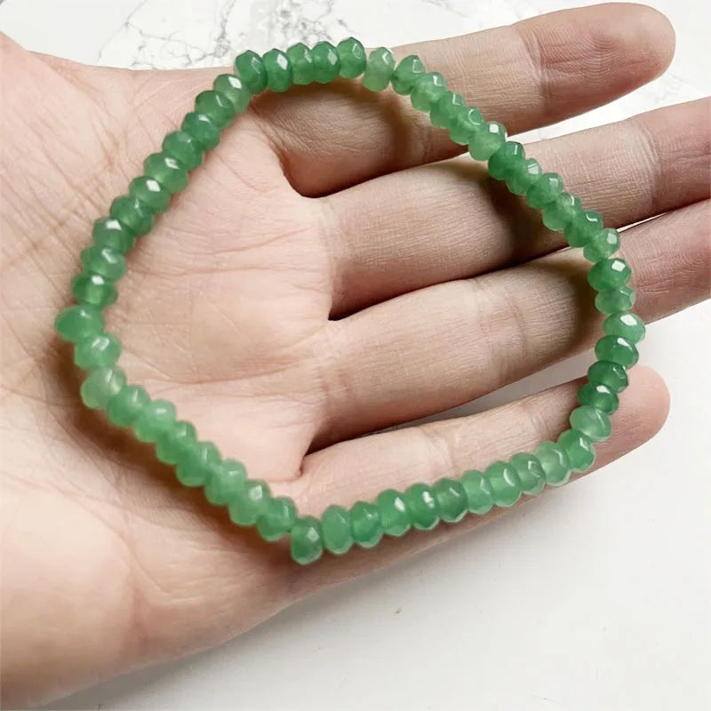 Sterling Silver Grass Green Aventurine Bracelet for Women