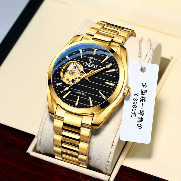 Stainless Steel Automatic Mechanical Watch for Men