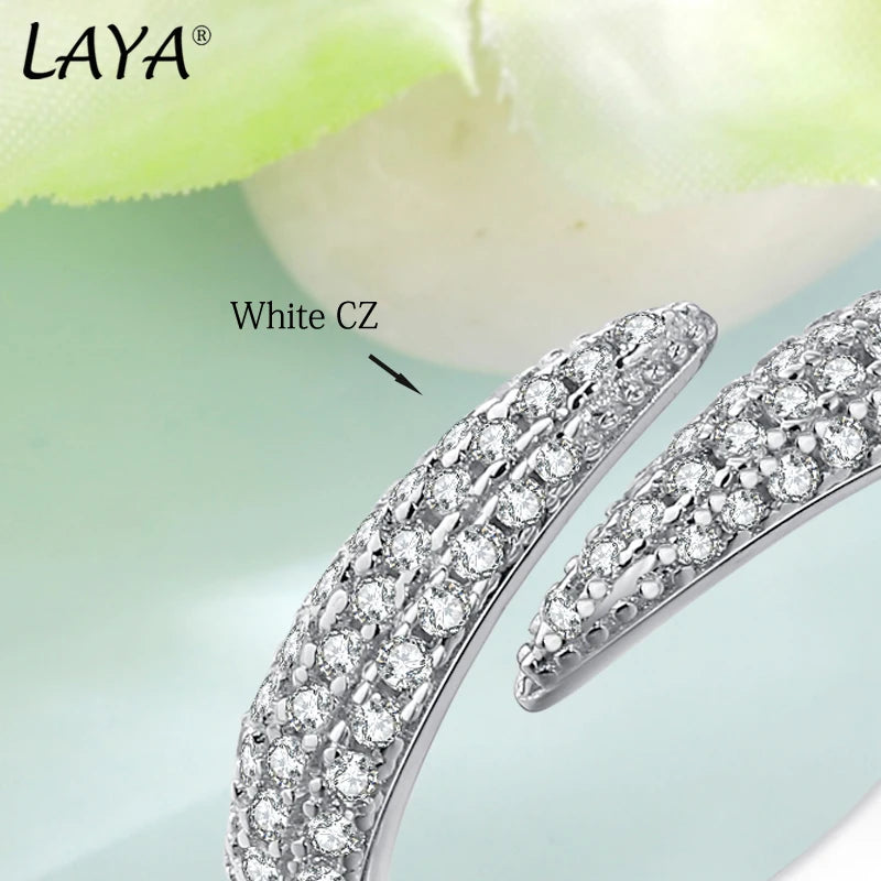 925 Sterling Silver, Zircon Pointed Ring, Irregular Design for Men and Women