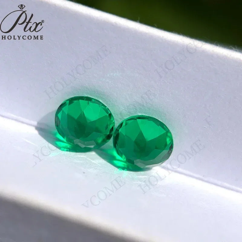 Lab Grown Emerald Round Cut Loose Gemstones (0.9-12.0ctw), VVS1 Clarity, AGL Certified