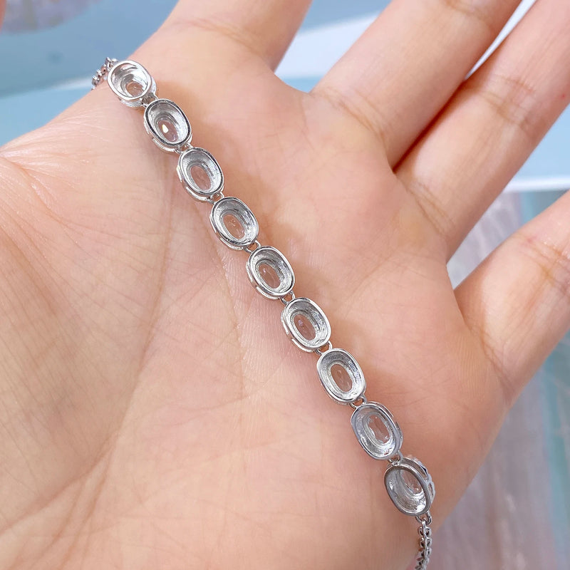 Sterling Silver Topaz Tennis Bracelet for Women