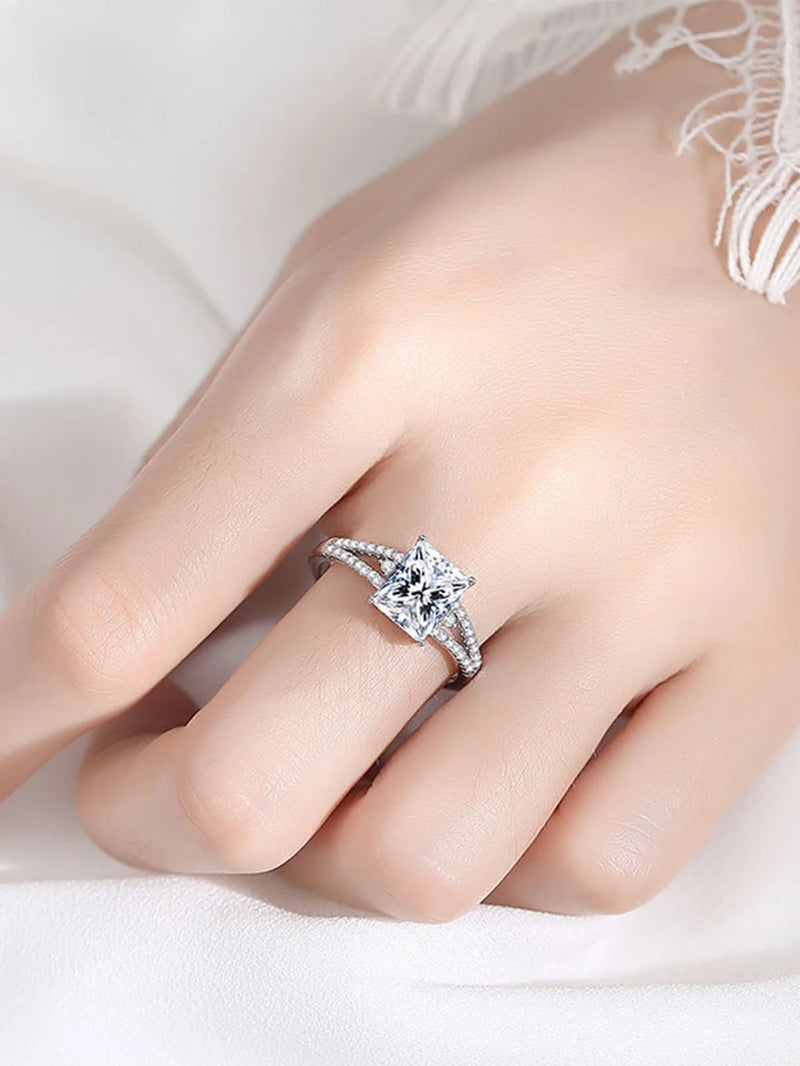 Silver 925 Rectangle Rings for Woman