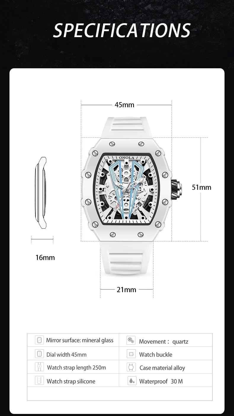 Stainless Steel Silicone Fashion Quartz Watch for Men