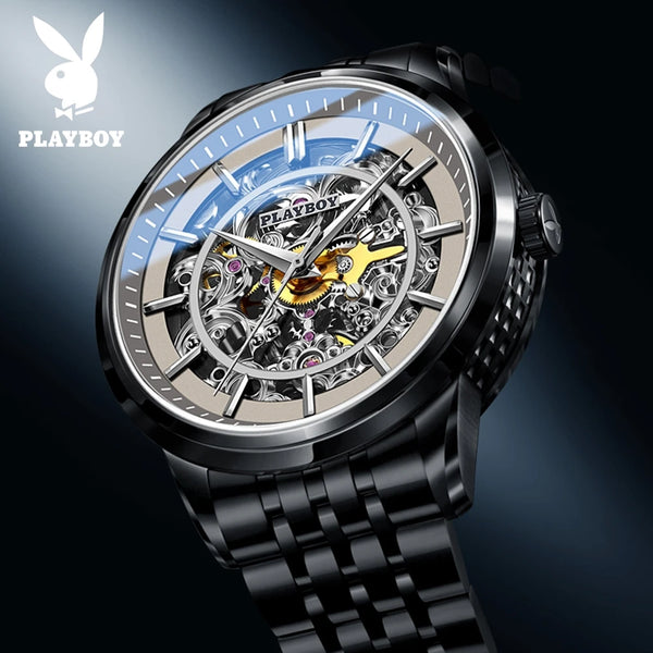 Stainless Steel Automatic Mechanical Watch for Men