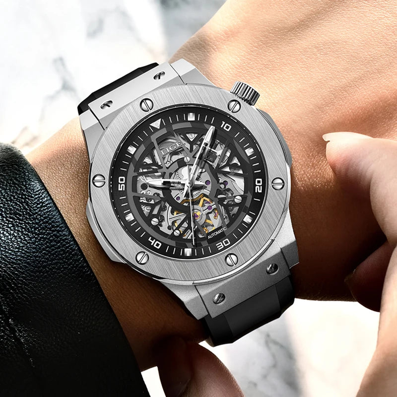 Luxury Mechanical Men's Wristwatch - Casual Sports Waterproof Automatic Watch for Men