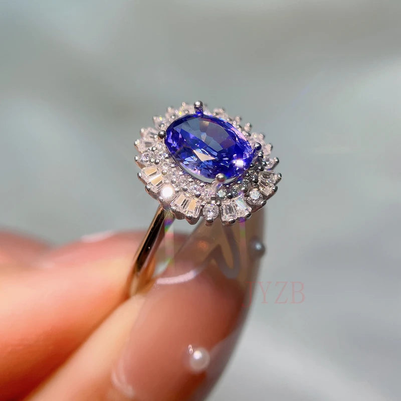 Sterling Silver Tanzanite Ring for Women