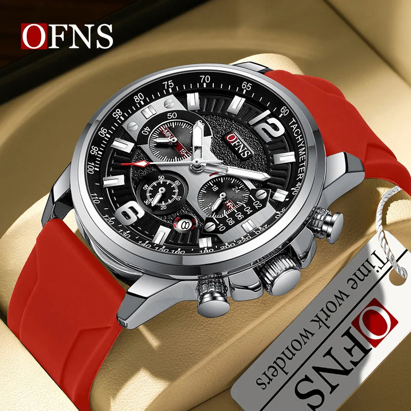 Stainless Steel Quartz Chronograph Luminous Watch for Men