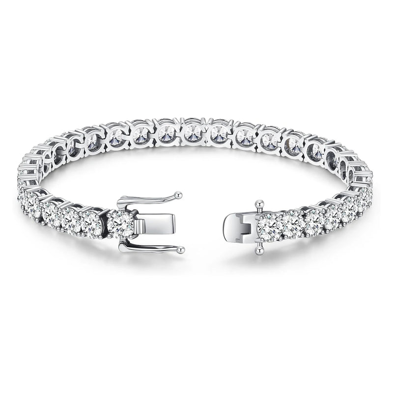 S925 Silver Moissanite 4MM Tennis Bracelet for Women Men