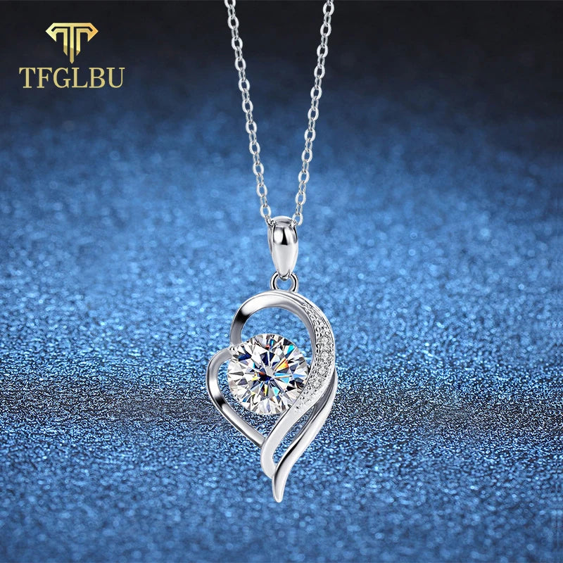 Sterling Silver Moissanite Necklace for Women