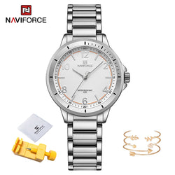 Stainless Steel Quartz Watch with Bracelet, Fashionable, for Women