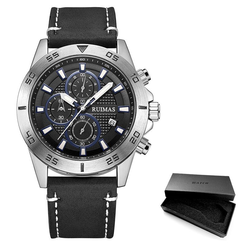 Stainless Steel Quartz Chronograph Luminous Watch for Men