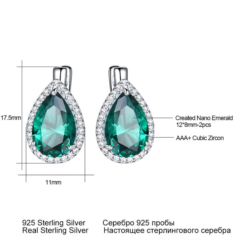 S925 Silver 8mm Clip-On Drop Earrings for Women