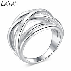 Sterling Silver Rope Chain Ring with Hoop Lock for Women