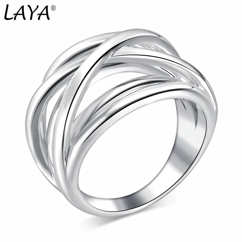 Sterling Silver Rope Chain Ring with Hoop Lock for Women