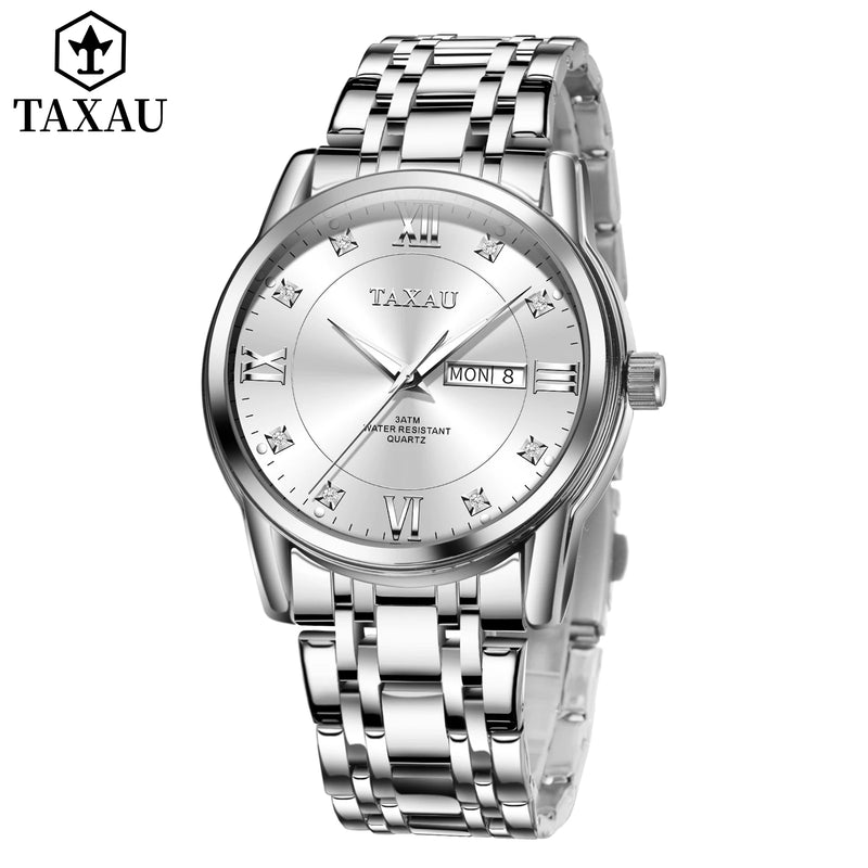 Stainless Steel Quartz Classic Watch for Men