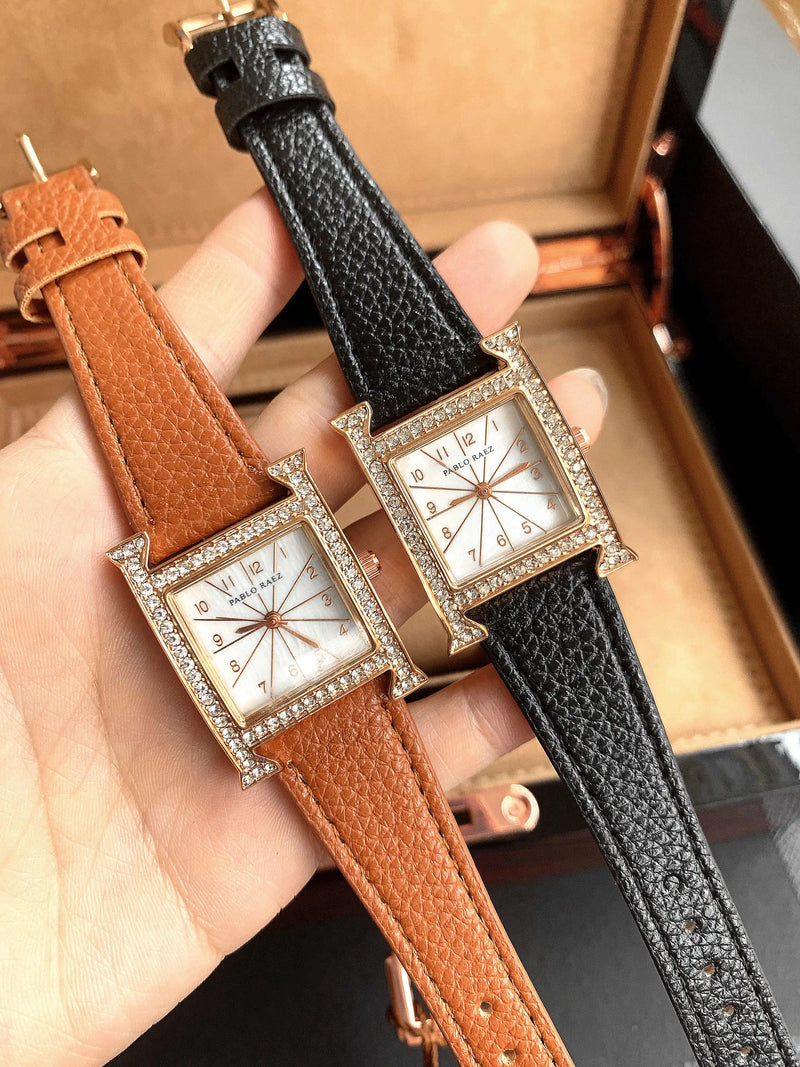 Elegant Rose Gold Stainless Steel Waterproof Ladies Watch