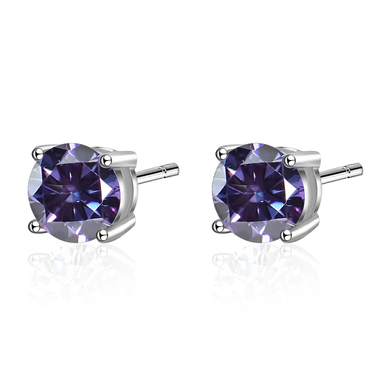 S925 Sterling Silver Moissanite Earrings for Women and Men