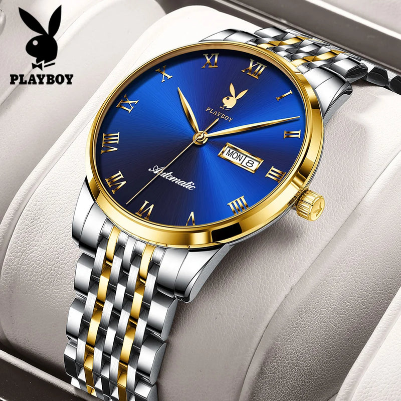 Stainless Steel Automatic Mechanical Watch for Men