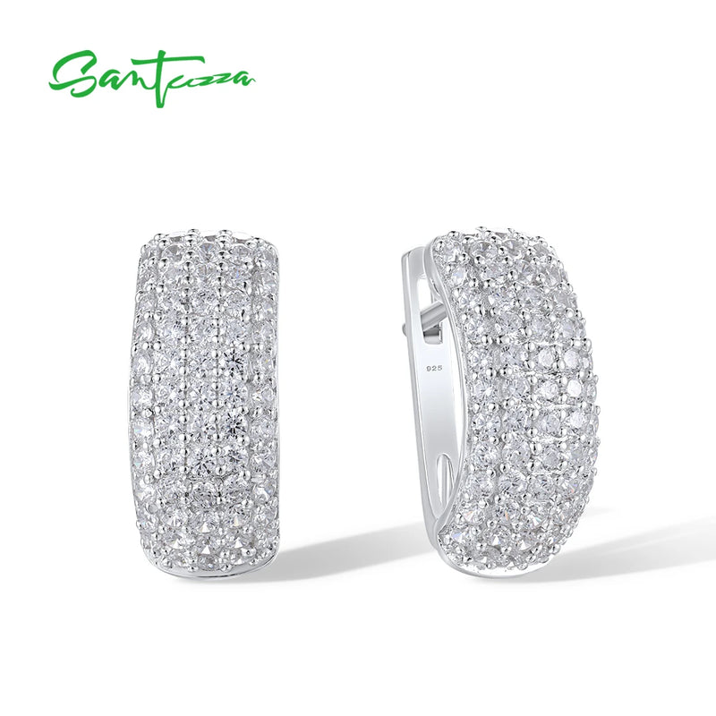 925 Sterling Silver Cubic Zirconia Earrings for Women