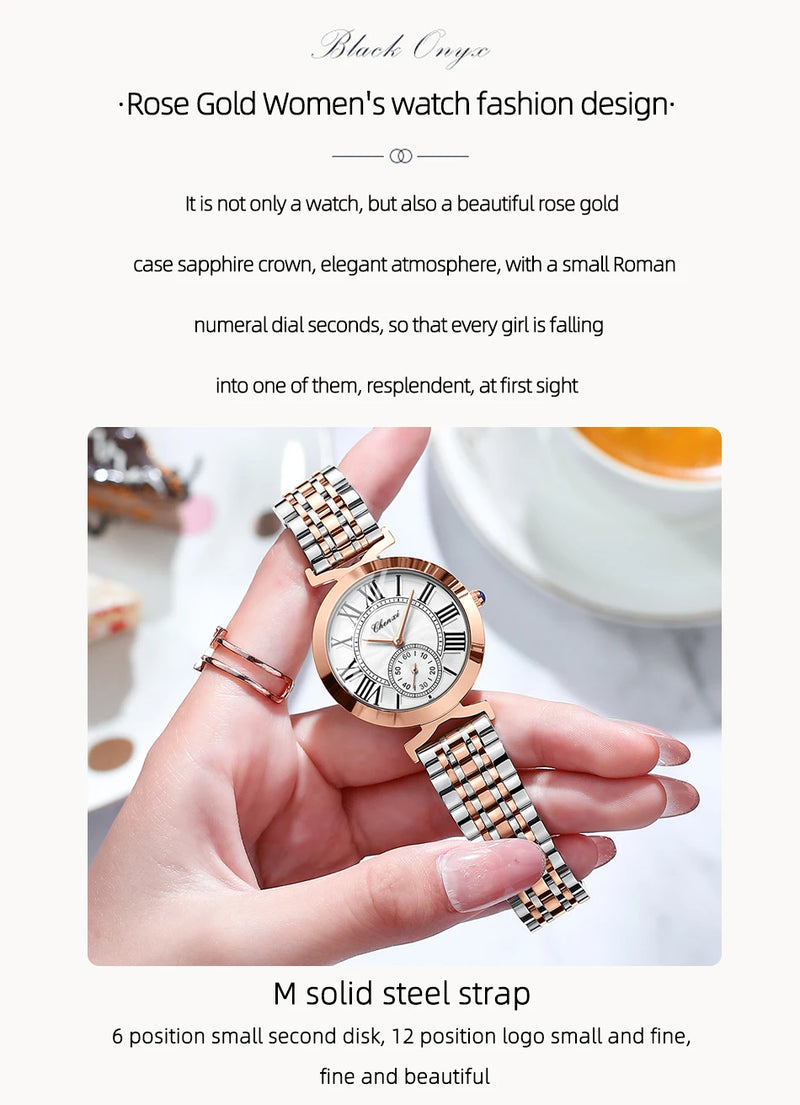 Stainless Steel Quartz Watch for Woman