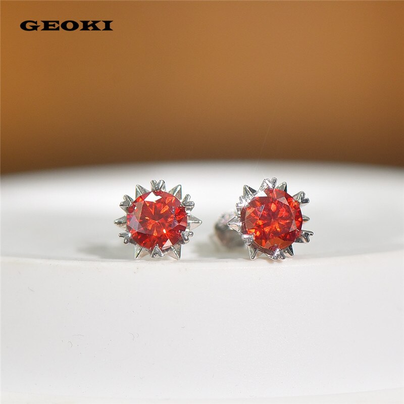 Sterling Silver 925 2.00 ctw Diamond Snowflake Stud Earrings for Women