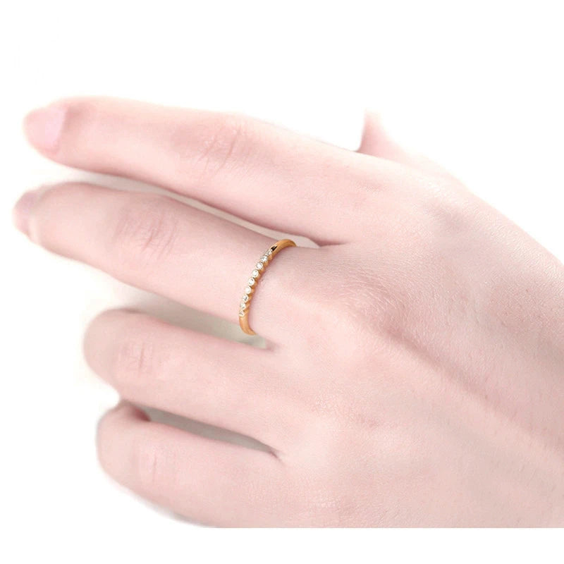 10k Rose Gold Natural Diamonds Ring for Women