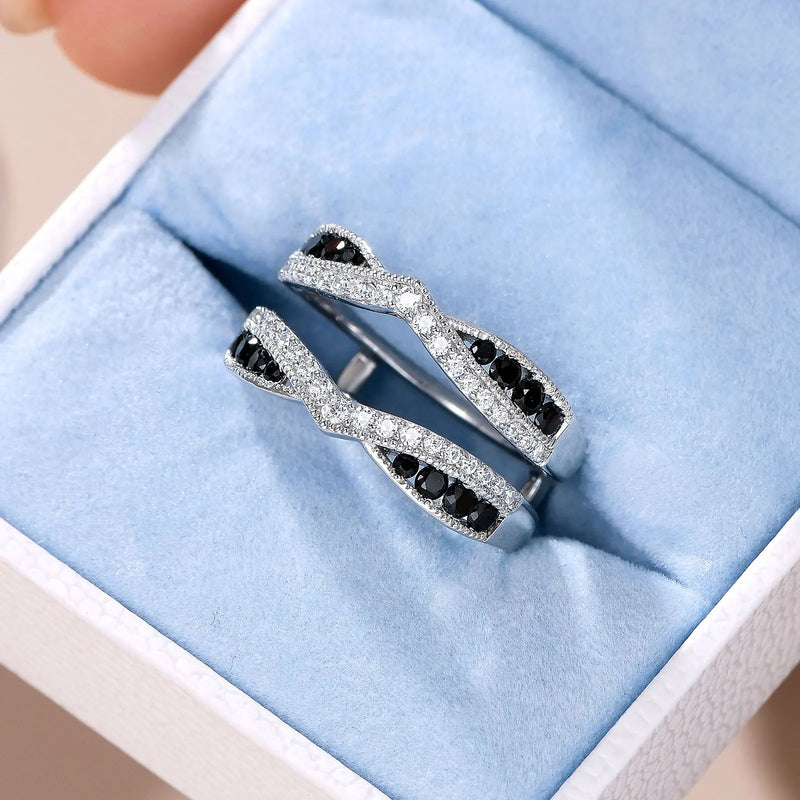 925 Sterling Silver Ring Enhancer with 5A Cubic Zircon for Women