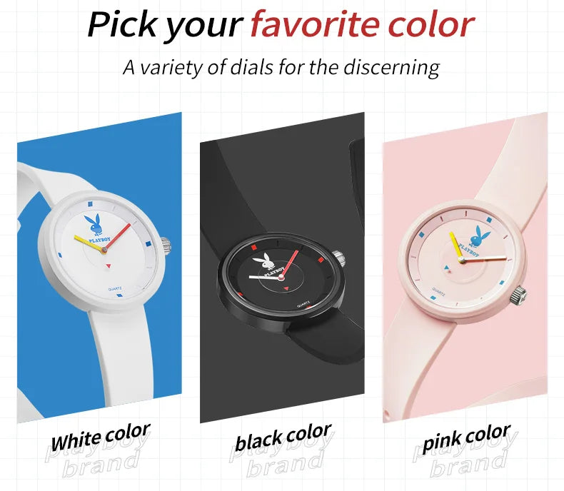 Stainless Steel Silicone Strap Minimalist Quartz Watch for Women