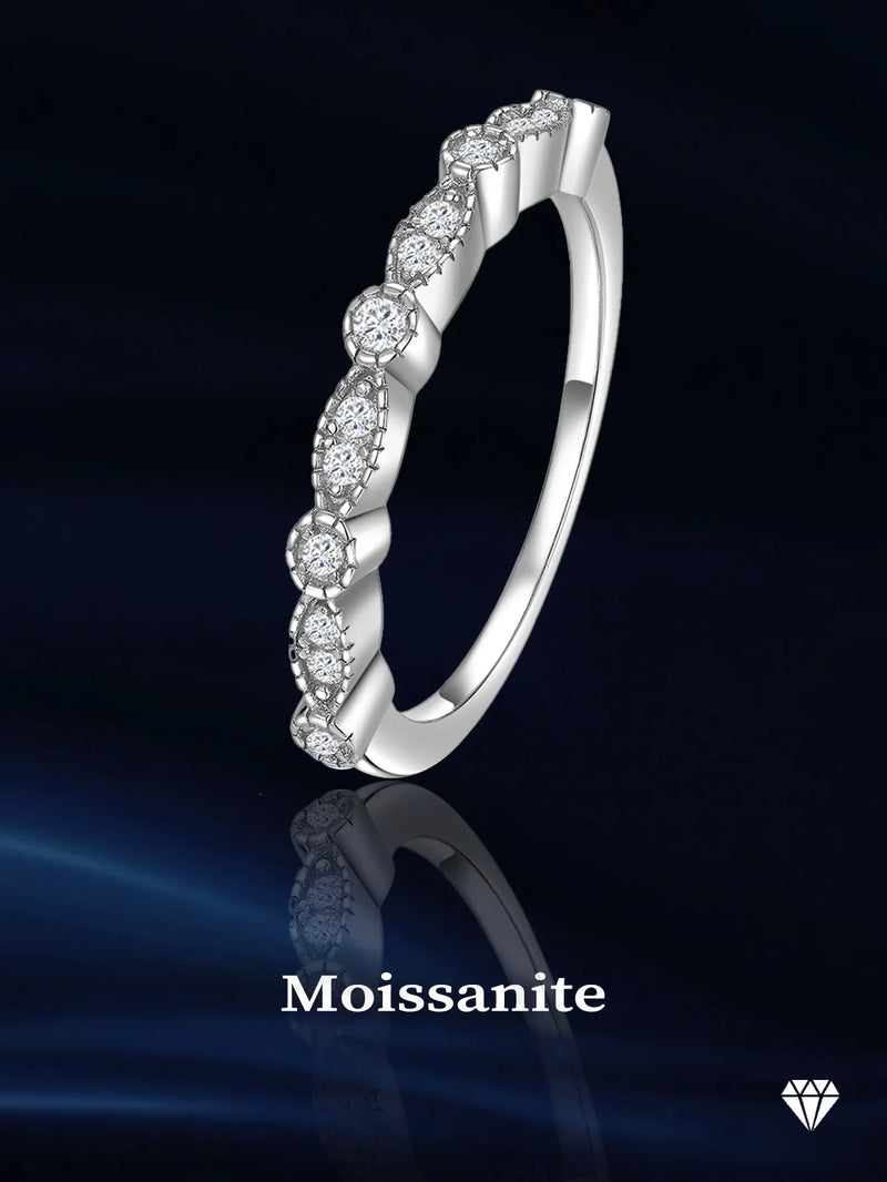 Sterling Silver Moissanite Ring for Woman