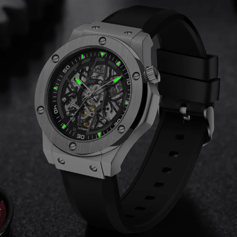 Luxury Mechanical Men's Wristwatch - Casual Sports Waterproof Automatic Watch for Men