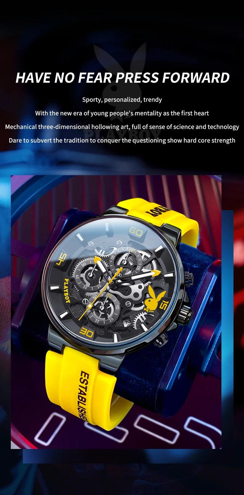 Stainless Steel Silicone Luxury Waterproof Luminous Watch for Men