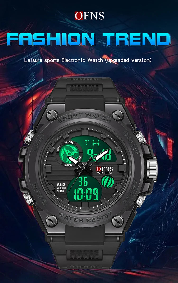 Steel Luxury Fashion G Style LED Digital Watch with Alarm for Men