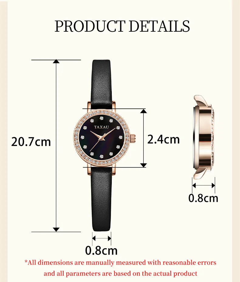 Stainless Steel Multifunctional Waterproof Quartz Watch for Women