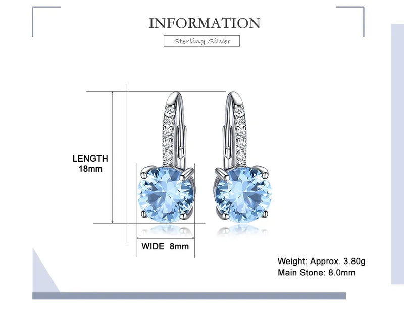 925 Sterling Silver Nano Sky Blue Topaz Set for Women