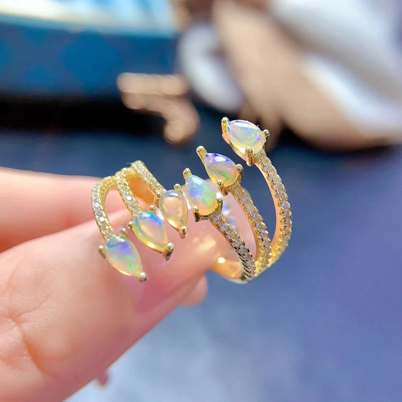 Sterling Silver Opal Ring for Women